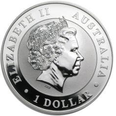 Серебряная монета Австралии 1 Dollar "Кукабарра" 2011г