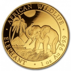 Золотая монета 1000 Shillings Слон Сомали 1 oz
