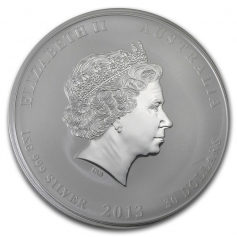 Серебряная монета 30 долларов "Год Змеи" 2013 года 1000 г