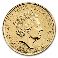 Золотая монета Великобритании "Грифон Эдуарда III"  2017 год 1/4 oz