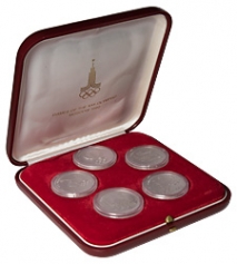 Набор из 5 платиновых монет "Олимпиада-80"
