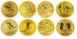 Золотая монета "Сочи спорт"  олимпиада 2014г. , 50 рублей, 2014 год