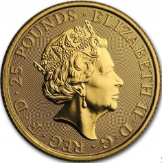 Золотая монета Великобритании "Йель Бофорта" 100 фунтов 2019 года 31,1 г