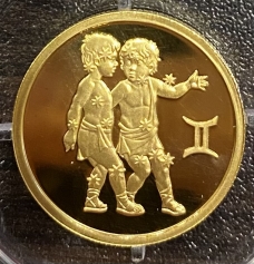 Золотая монета "Серия знаки зодиака" ,  50 рублей, 2003-2004 год