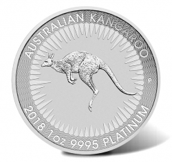 Платиновая монета Австралии Кенгуру (Platinum Kangroo) 100 Dollars, PT9995 1OZ