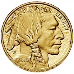 Золотая монета "Бизон Баффало" или "Голова индейца", 50 долларов
