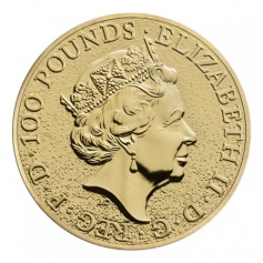 Золотая монета Великобритании "Лев Англии" 2016 года 31,1 г
