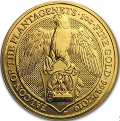 Золотая монета Великобритании "Сокол Плантагенетов" 2019 года 31,1 г