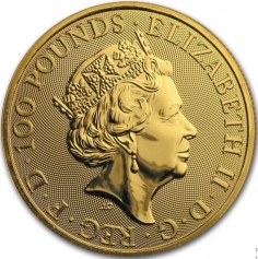 Золотая монета Великобритании "Сокол Плантагенетов" 2019 года 31,1 г